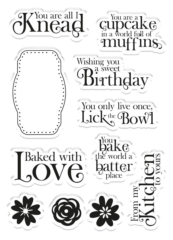 Crafter's Companion Clear Acrylic Stamps - Mixed With Love Accessories