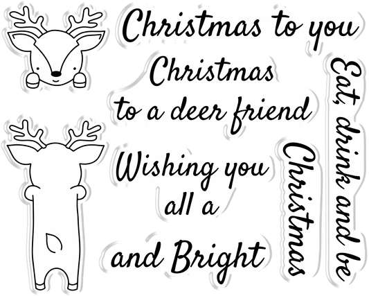 Gemini Peek-A-Boo Christmas Stamp & Die - Reindeer
