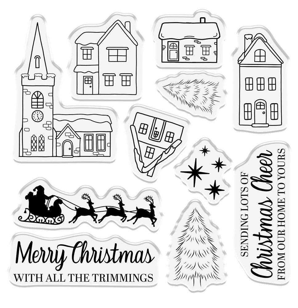 Crafters Companion Celebrate the Season Photopolymer Stamp - Alpine Village