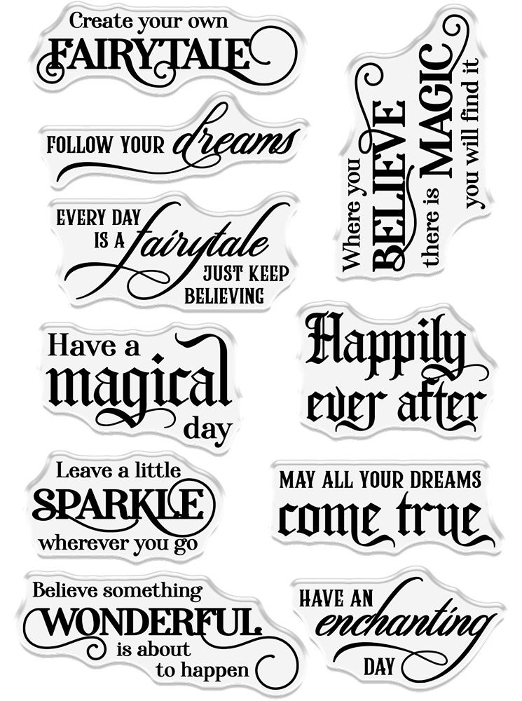 Sara Signature Once Upon a Time Clear Acrylic Stamp - Every Day is a Fairytale