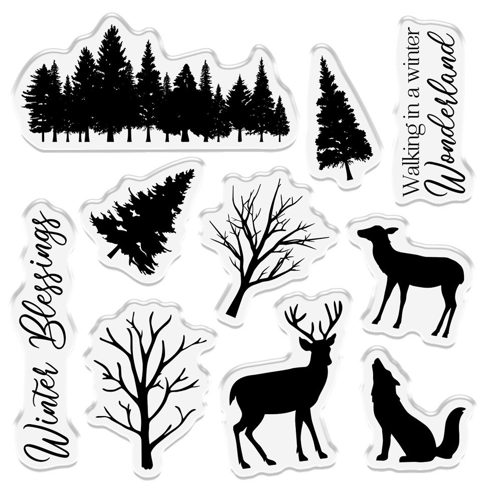 Crafters Companion Celebrate the Season Photopolymer Stamp - Woodland Winter