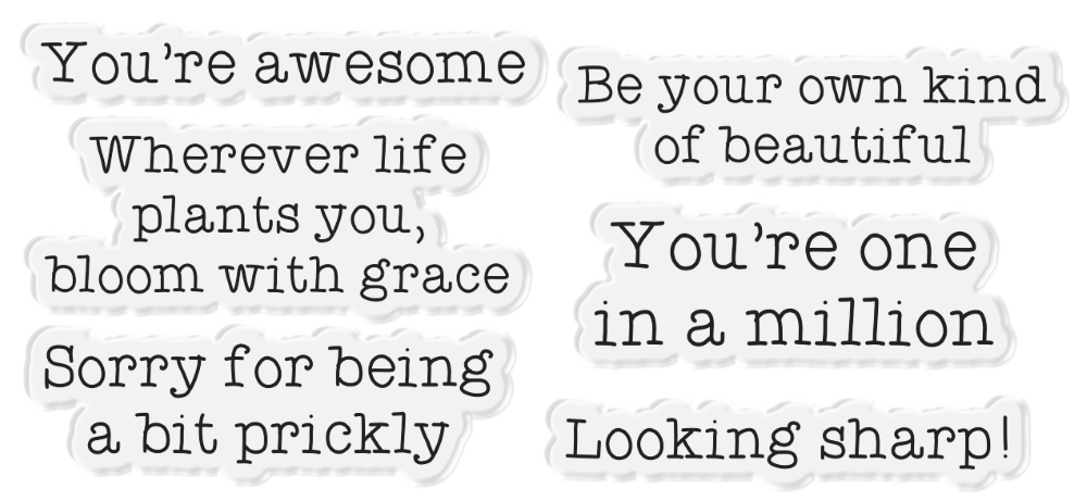 Gemini Decorative Outline Stamp and Die - Sweet Succulent