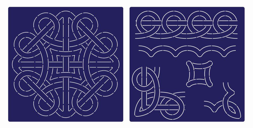 Threaders 12" x 12" Quilting Stencils - Celtic