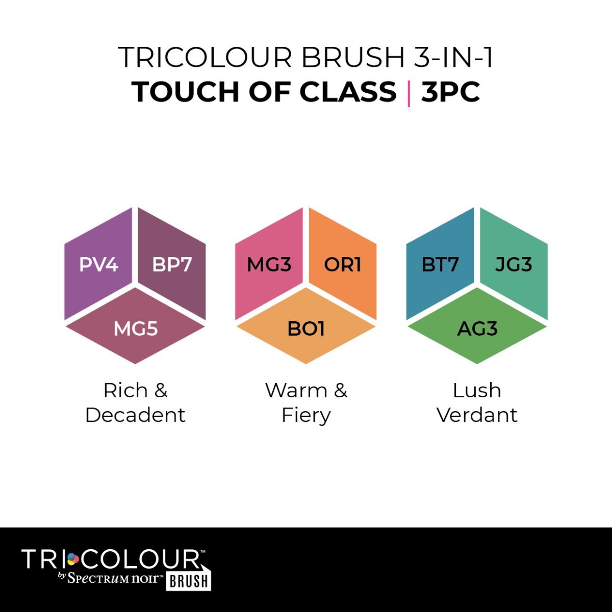 Spectrum Noir TriColour Brush 3 Piece - Touch of Class