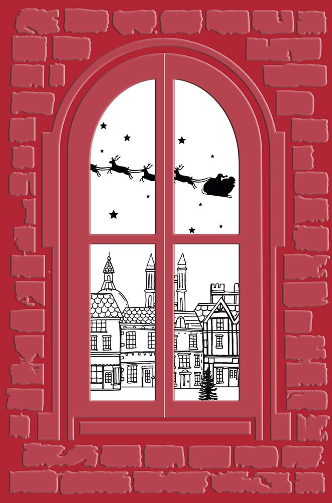 Sara Signature Twas the Night Before Christmas 4 x 6" Cut & Emboss Folder - Traditional Window