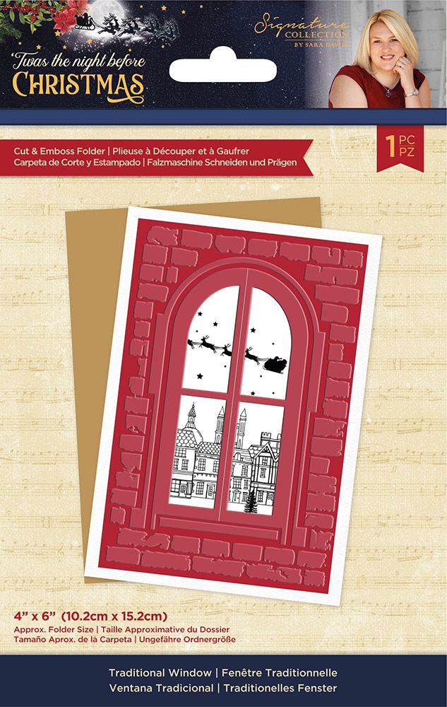 Sara Signature Twas the Night Before Christmas 4 x 6" Cut & Emboss Folder - Traditional Window