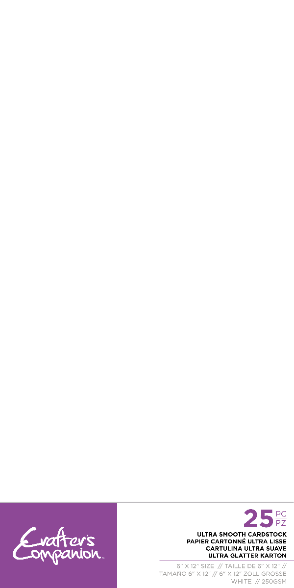 Crafters Companion - Ultra Smooth Cardstock (White) - 6" x 12" - 25PC