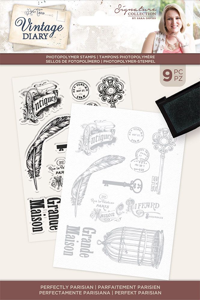 Vintage Diary- Photopolymer Stamp - Perfectly Parisian