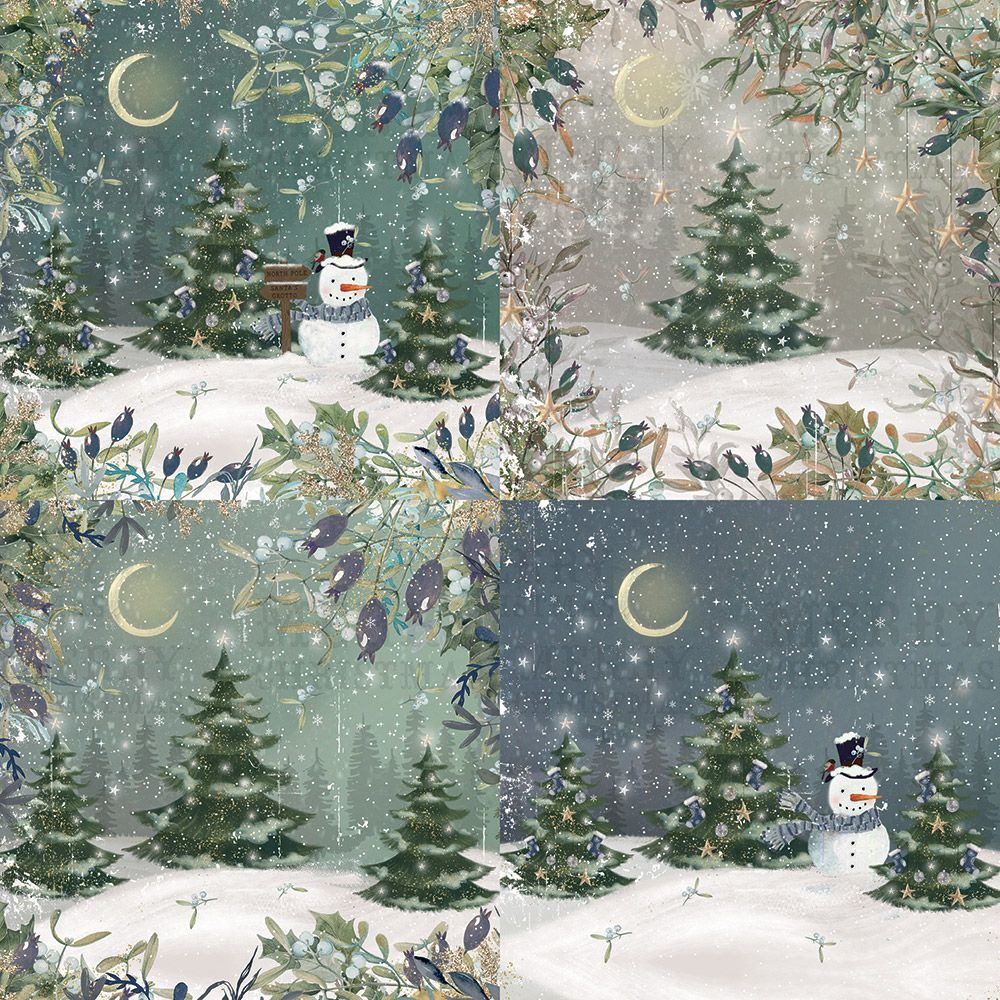 Vintage Snowman 12 x 12" Paper Pad