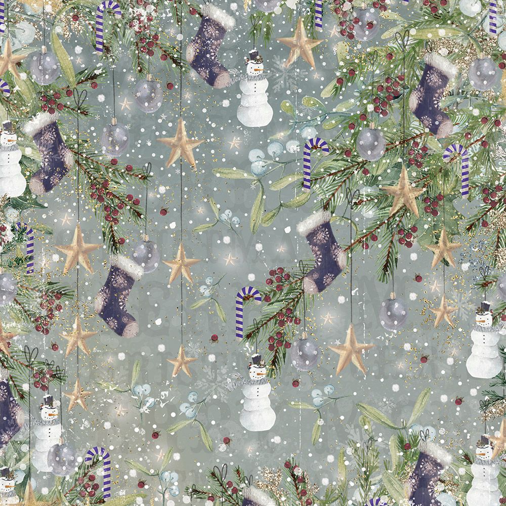 Vintage Snowman 12 x 12" Paper Pad