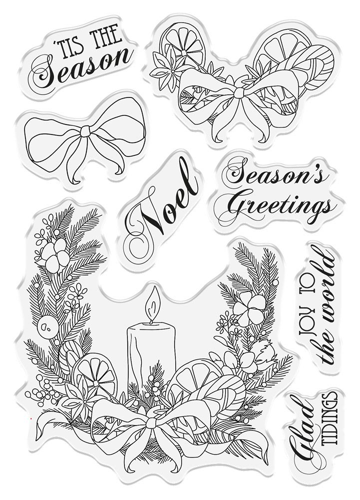 Crafters Companion Winter Floral A6 Photopolymer Stamp - Candlelit Christmas