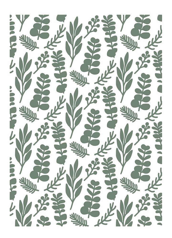 Winter White - 5 x 7" Embossing Folder - Foliage Background