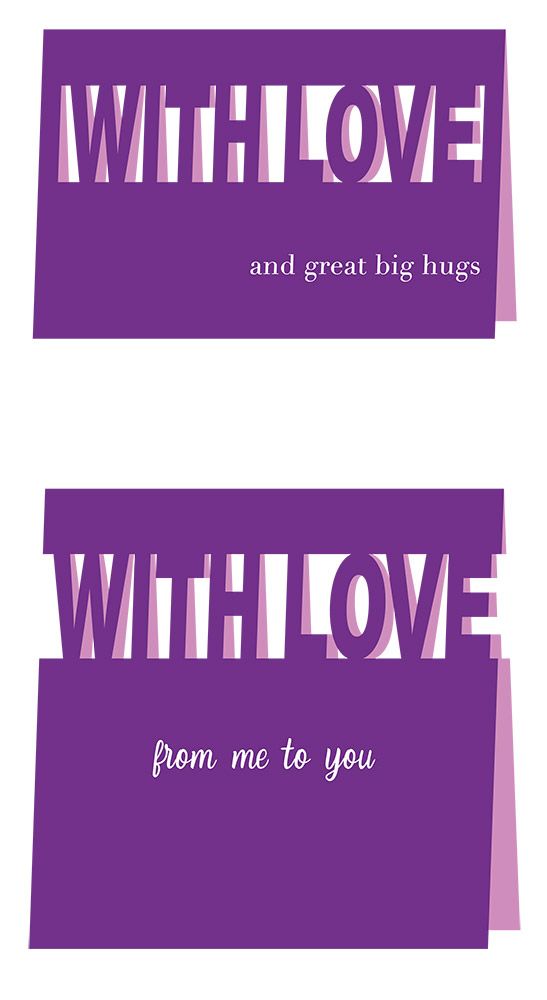 Gemini Word Cut In Stamp & Die - WITH LOVE from all of us