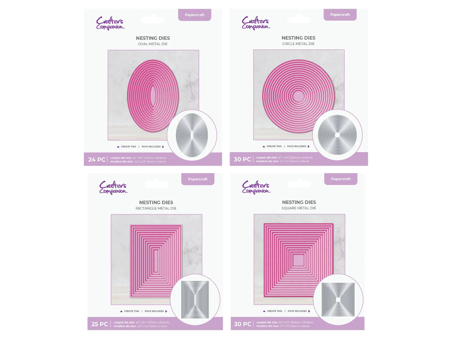 Crafter's Companion 8" Nesting Dies