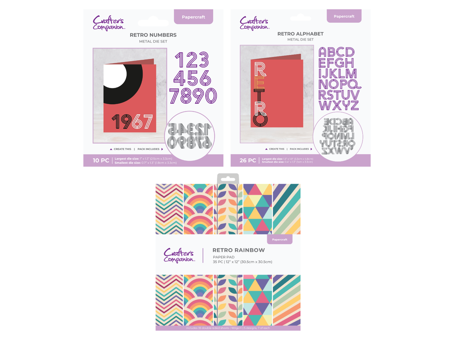 Retro Alphabet & Number Dies Collection
