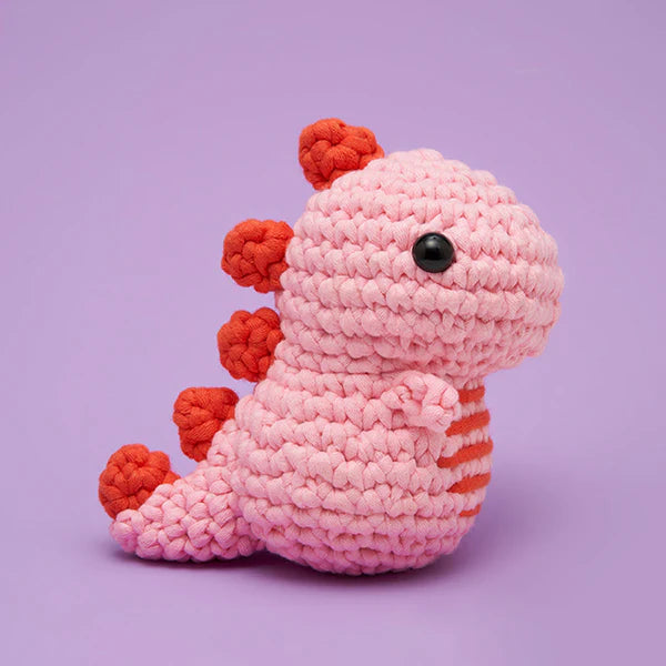 WOobles - Fred the Dinosaur Pink Crochet Kit