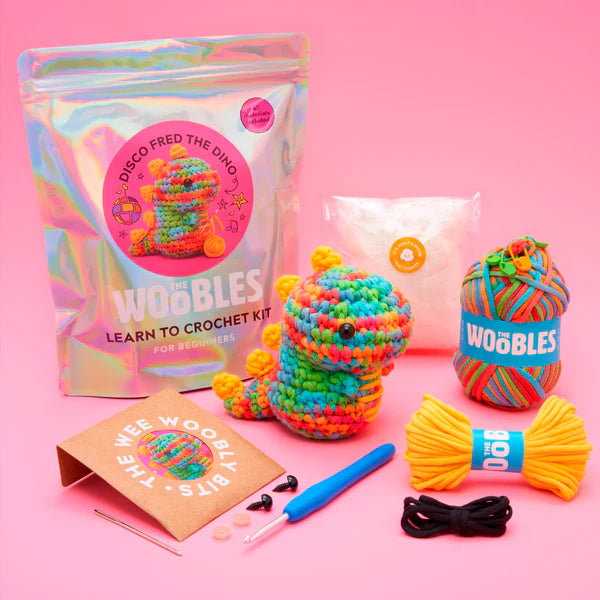 WOobles - Fred the Dinosaur Rainbow Crochet Kit