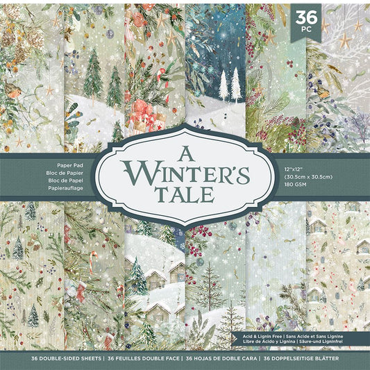 Crafters Companion A Winter’s Tale 12 x 12" Paper Pad