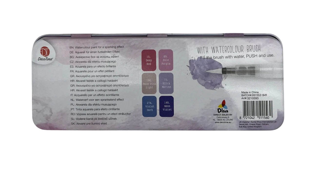 Deco Time Water Colour Paint - Orchid Bloom