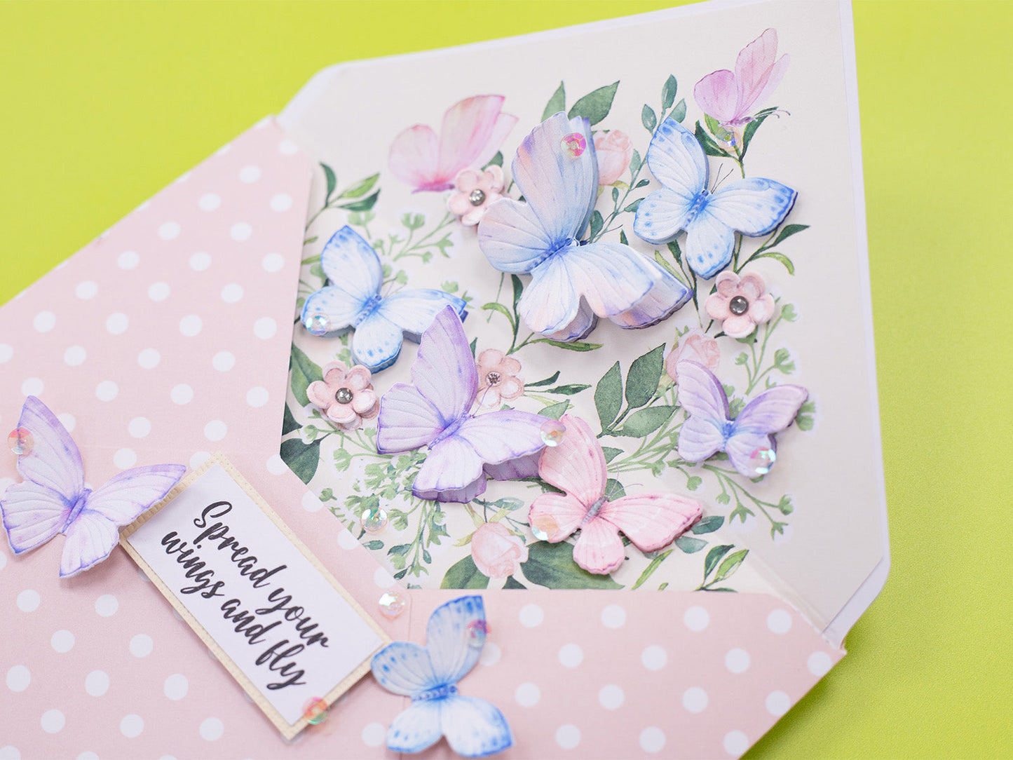Butterfly Dies, Stamps and Envelope Liners