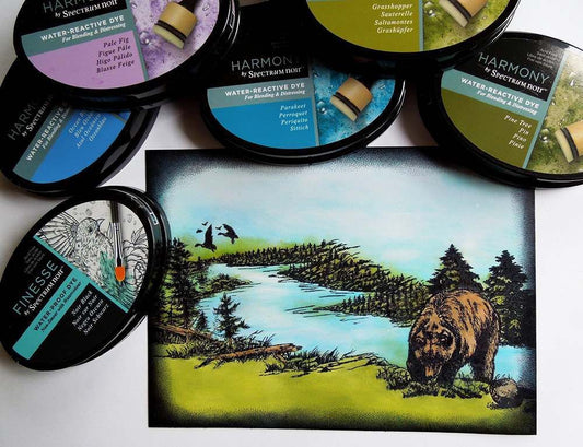 Harmony by Spectrum Noir Water Reactive Dye Inkpad - Noir Black