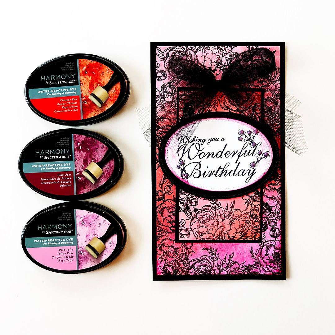 Harmony by Spectrum Noir Water Reactive Dye Inkpad - Plum Jam