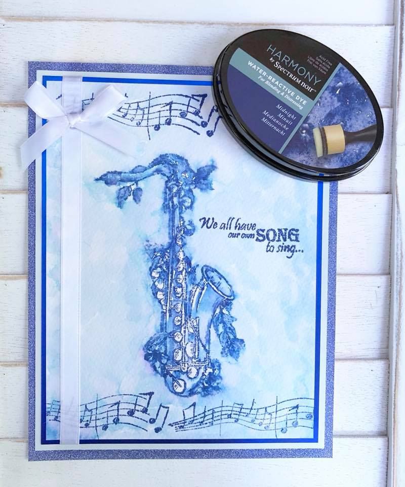 Harmony by Spectrum Noir Water Reactive Dye Inkpad - Midnight