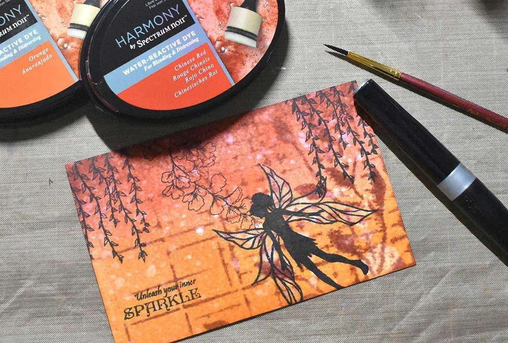 Harmony by Spectrum Noir Water Reactive Dye Inkpad - Chinese Red