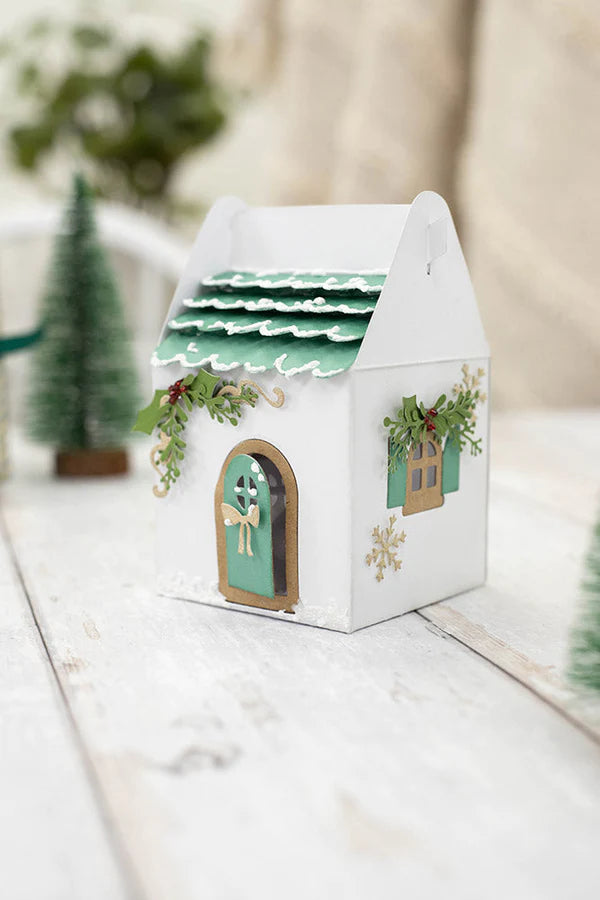 Crafter's Companion 3D Box Die and Stencil Set - Christmas Cottage