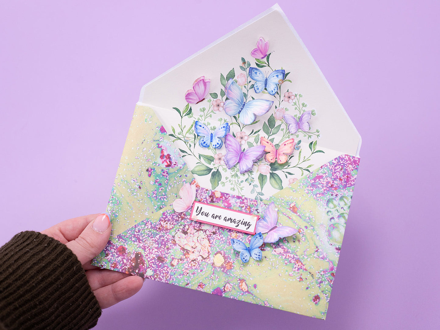 Butterfly Dies, Stamps and Envelope Liners