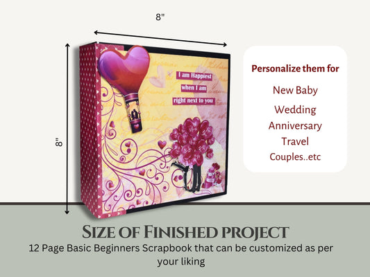 CrafTreat Scrapbook Blanks - Basic 8x8 - White