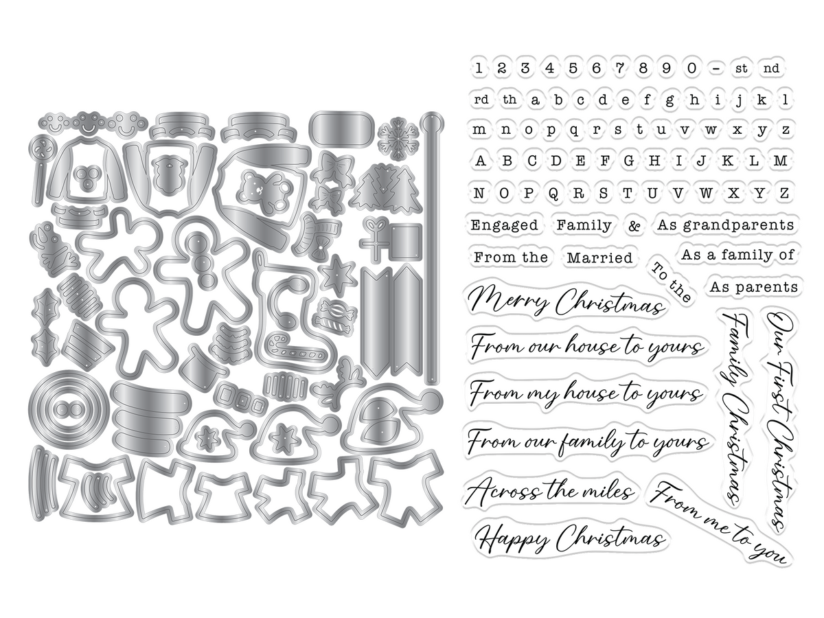 Personalized Christmas Characters Stamp & Die Set