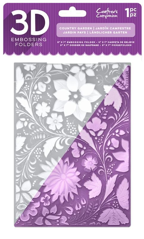3D 5x7" Embossing Folder - Country Garden