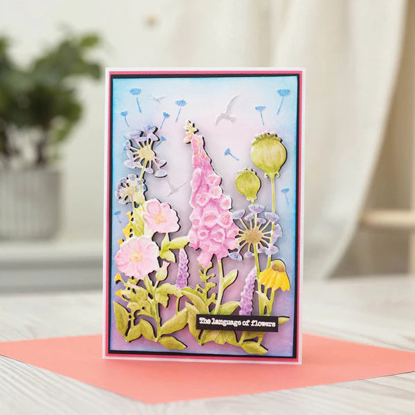 Gemini 4 x 6" 3D Embossing Folder & Metal Die - Wildflower Meadow