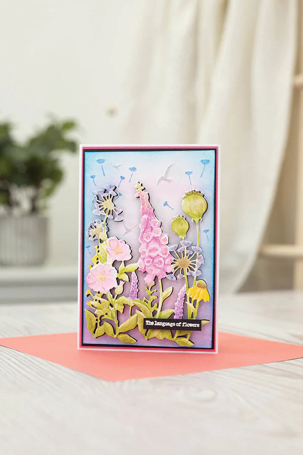 Gemini 4 x 6" 3D Embossing Folder & Metal Die - Wildflower Meadow
