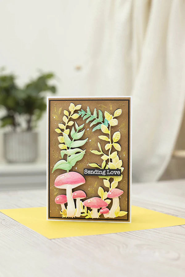 Gemini 4 x 6" 3D Embossing Folder & Metal Die - Woodland Foliage