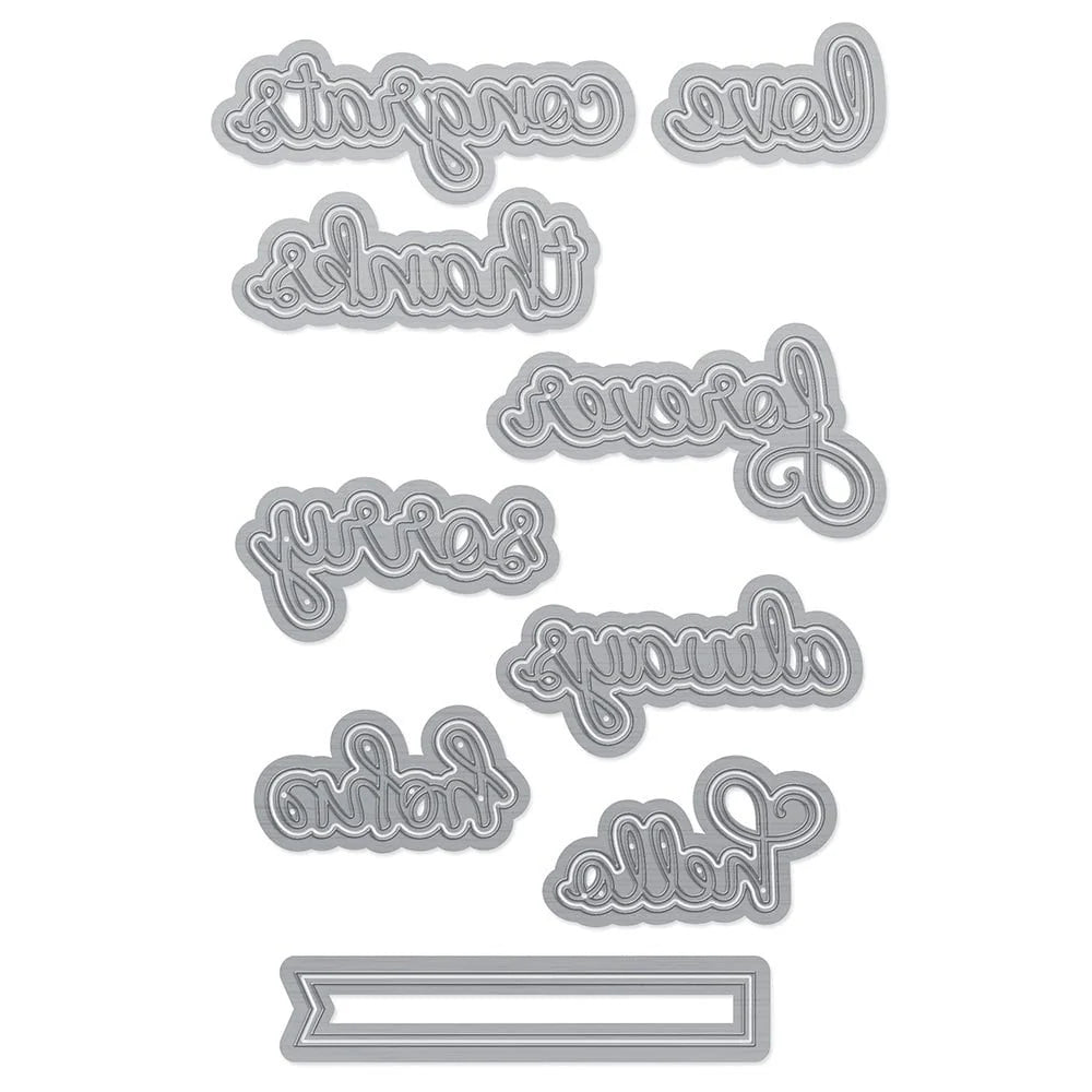 Tonic Studios - Simply Sentiment Die Set - 5034E