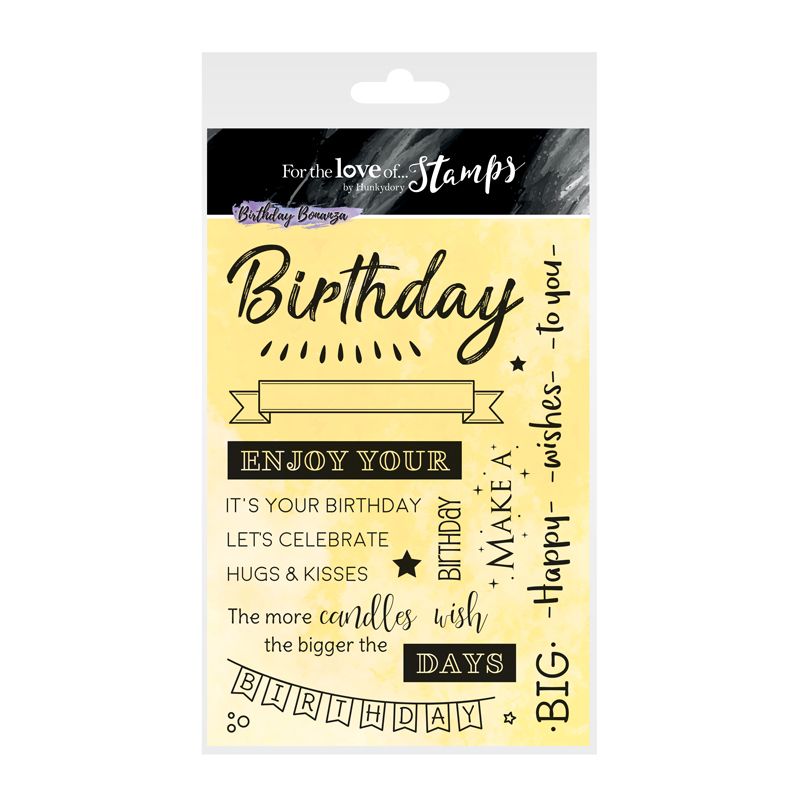 For the Love of Stamps A5 Stamp Set - Birthday Wishes