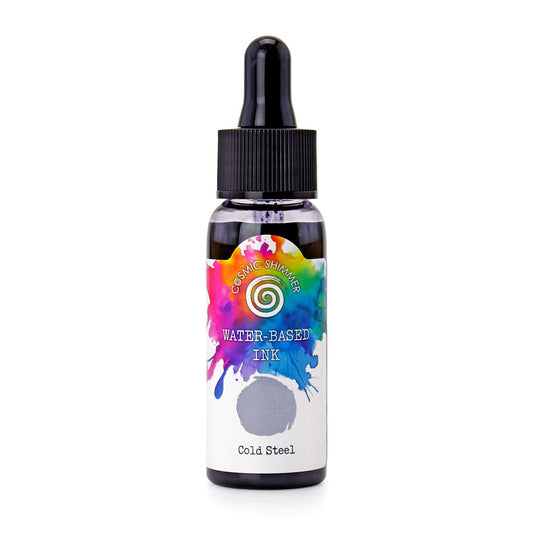 Cosmic Shimmer Water-Based Ink 30ml - Cold Steel