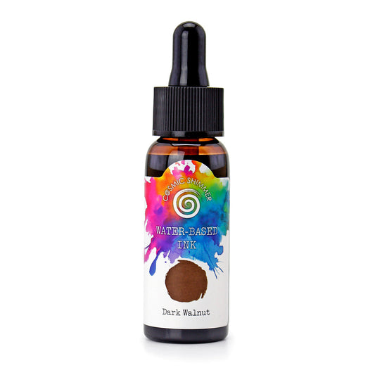 Cosmic Shimmer Water-Based Ink 30ml - Dark Walnut