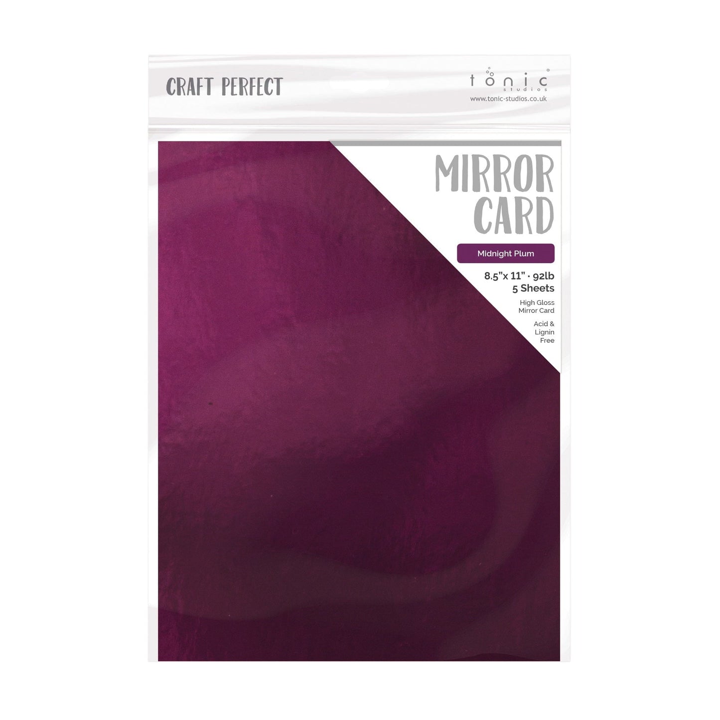 Craft Perfect 8.5x11 Gloss Mirror Cardstock Pack