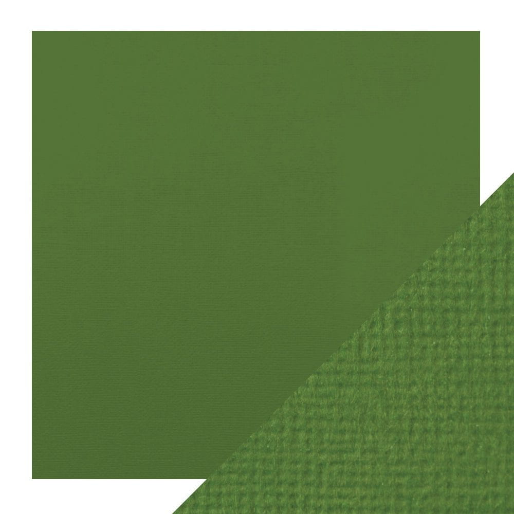 Craft Perfect 12x12 Weave Textured Classic Cardstock Pack-Fern Green