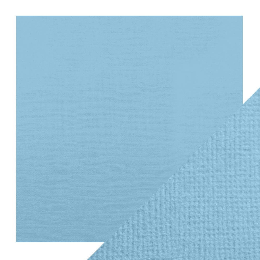 Craft Perfect 12x12 Weave Textured Classic Cardstock Pack-Cornflower Blue