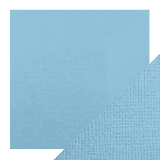Craft Perfect 12x12 Weave Textured Classic Cardstock Pack-Cornflower Blue