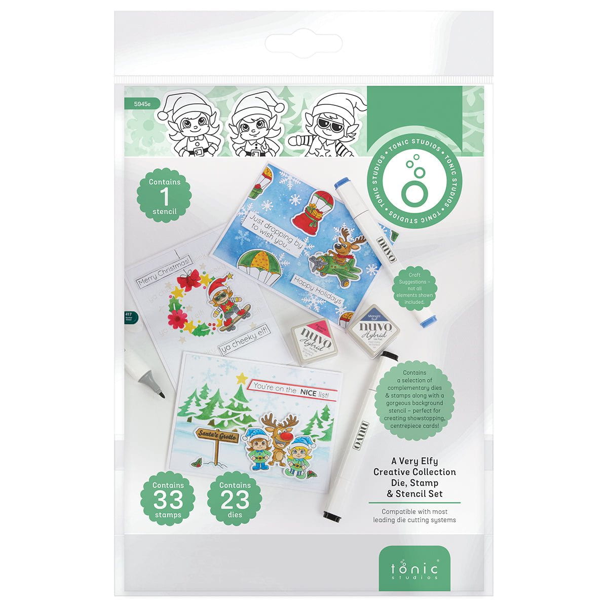 A Very Elfy Creative Collection - Die, Stamp & Stencil Set
