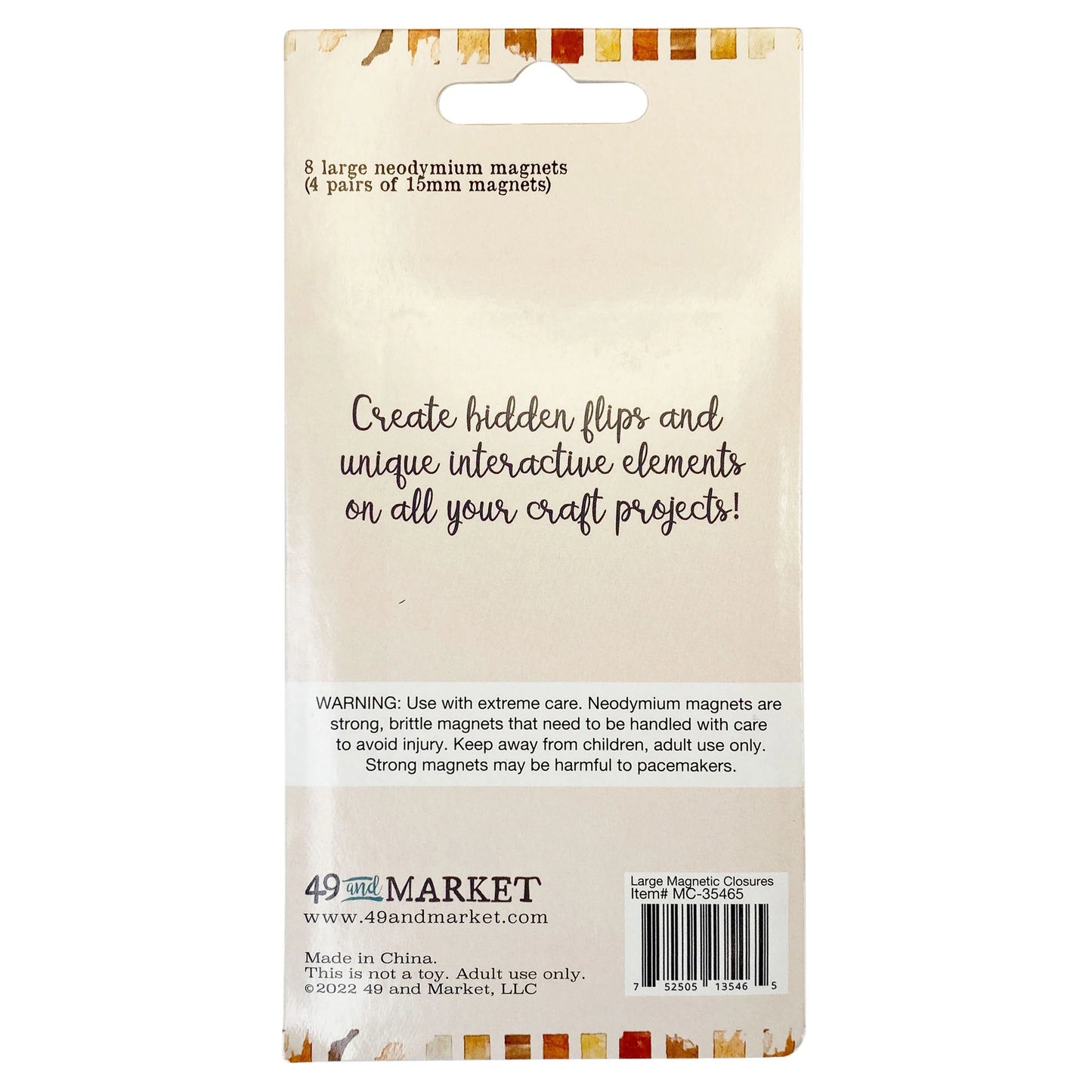 Foundations Magnetic Closures - 15mm x 0.8mm, 4 Pairs - 2 Pack Bundle
