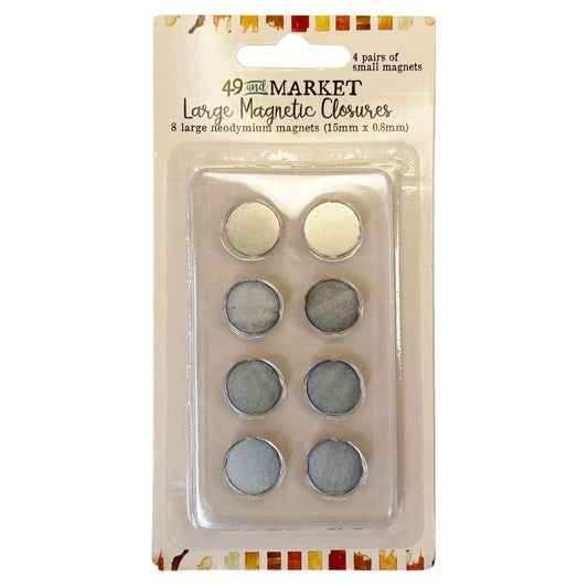 Foundations Magnetic Closures - 15mm x 0.8mm, 4 Pairs - 2 Pack Bundle