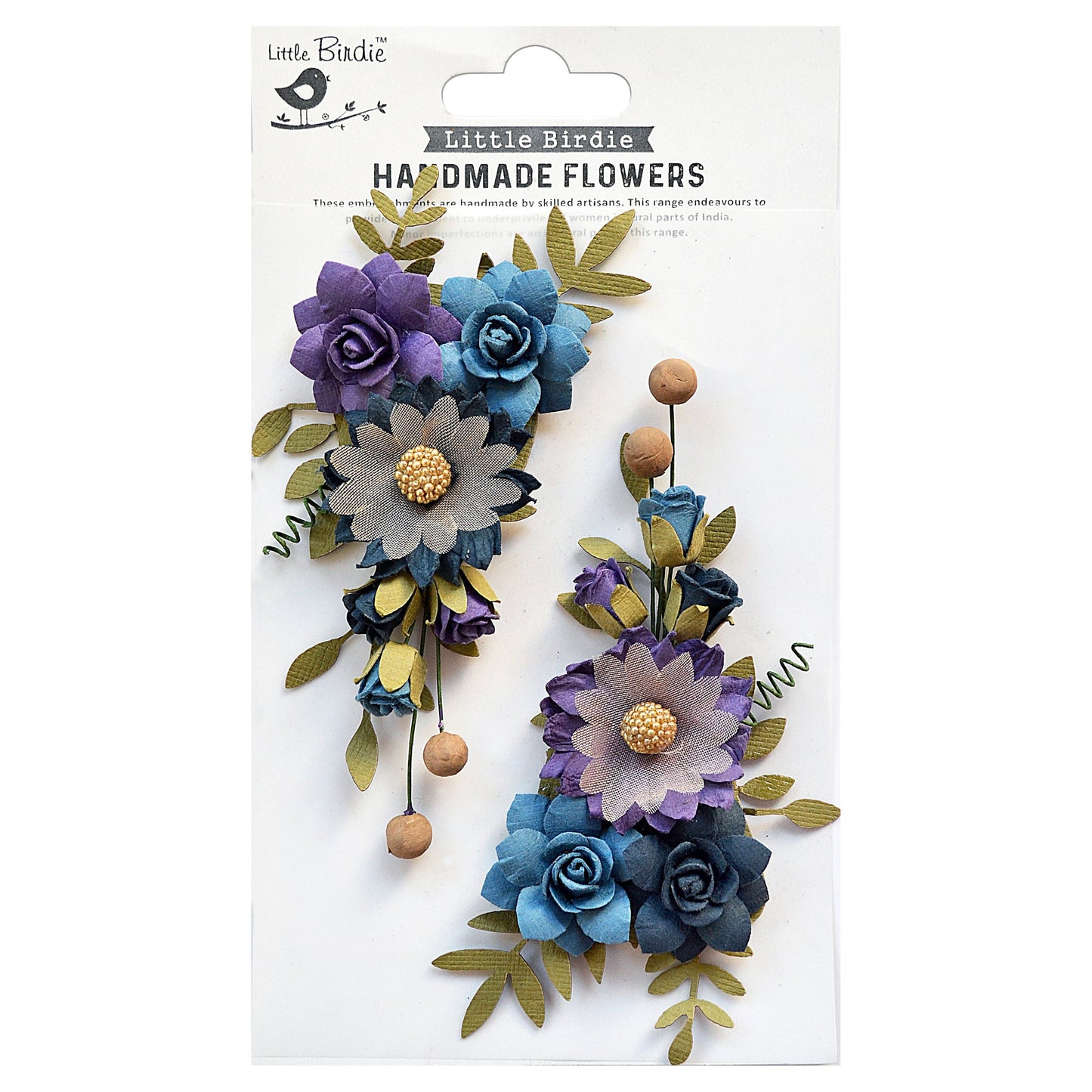 Fairy Rosa Paper Flowers from Little Birdie-Purple Passion