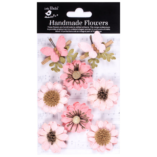 Arcadia Paper Flowers and Butterflies from Little Birdie-Pink Passion