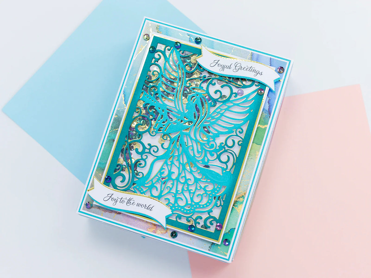 Crafter Companion Joyous Angel Stamp and Die - Joy to the World